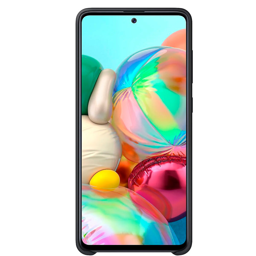 Funda original Samsung de silicona para Samsung Galaxy A71 negra