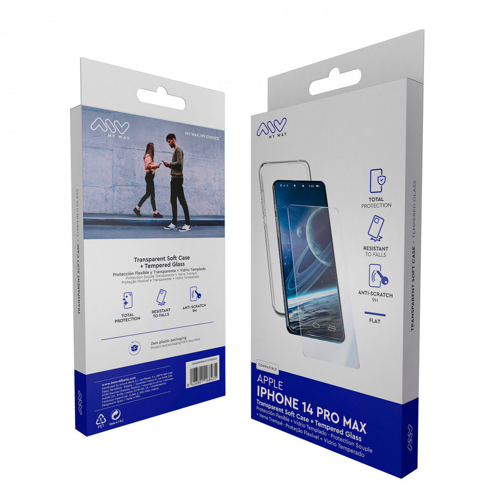 Funda Myway compatible para Apple iPhone 14 Pro Max + protector pantalla vidrio