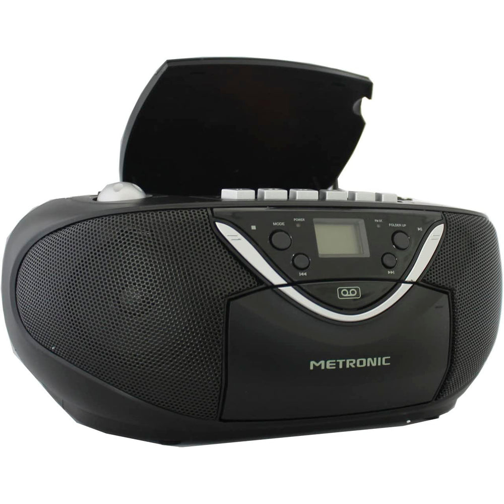 Radio Metronic 477131 Radio CD con Cassete MP3 Negro