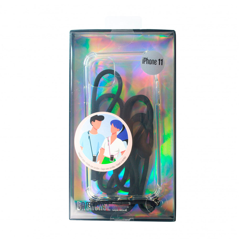 Funda Muvit Life para Apple iPhone 11 con colgante transparente.