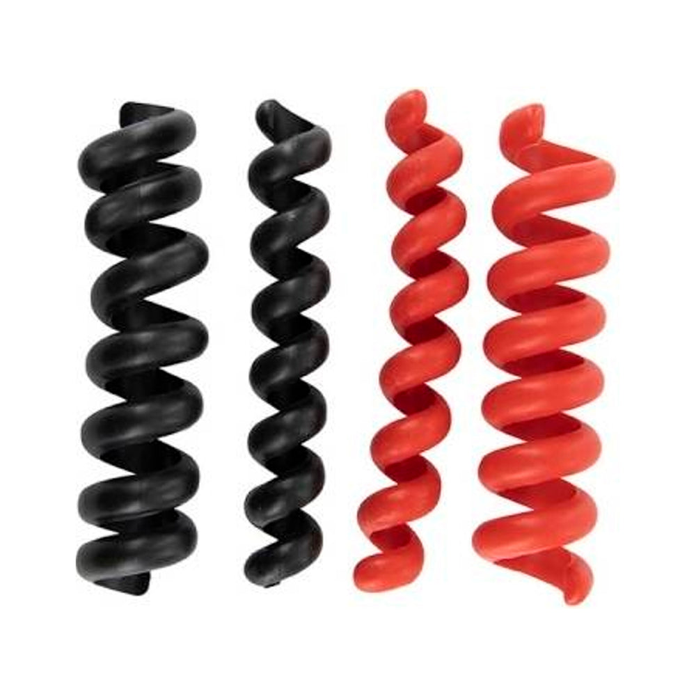 Muvit Organizador antienredos en espiral para Auriculares 4 Unidades Rojo/Negro