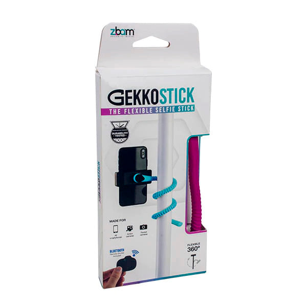Soporte Universal Smartphone flexible ZBAM Bluetooth rosa fucsia.