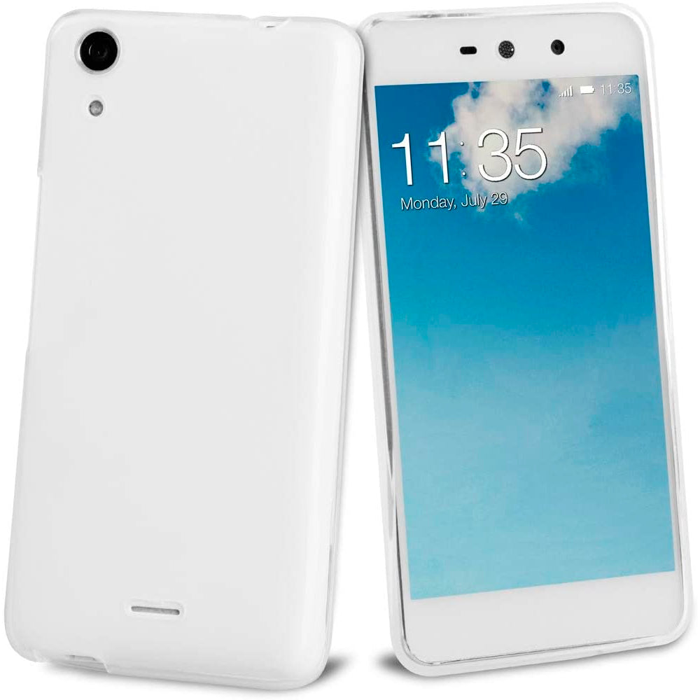 Funda original Made for Wiko minigel para Wiko Rainbow Up color transparente.
