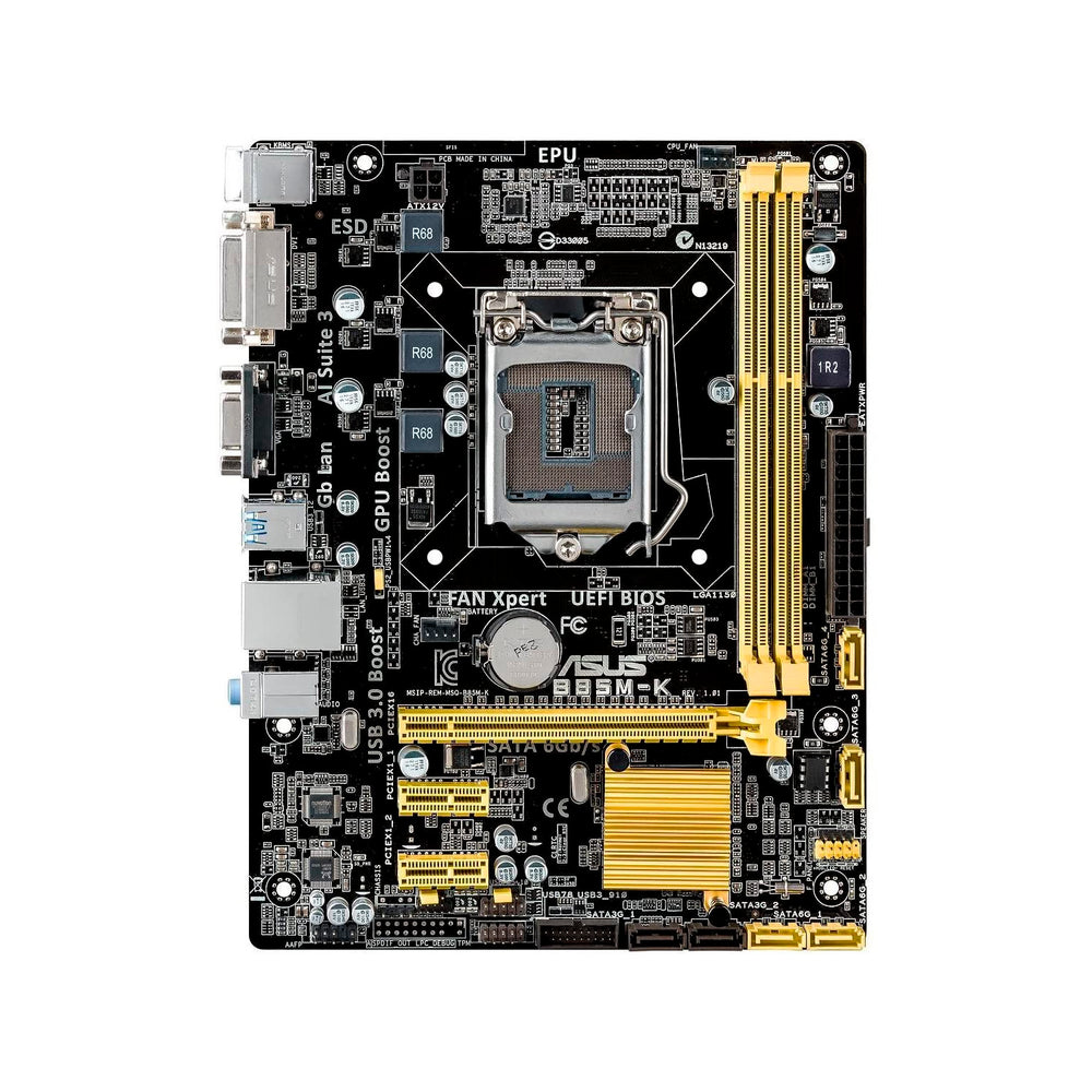 Placa Base Asus B85M-K 1150 (Socket H3) Micro ATX Usada **Falla ethernet placa**