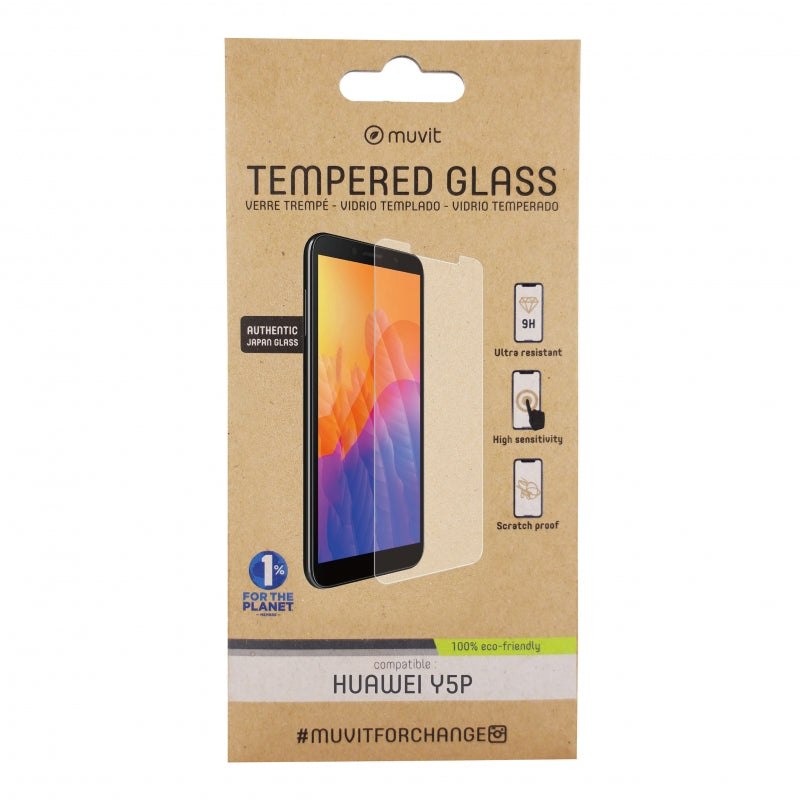 Protector de pantalla Muvit for change para Huawei Y5P vidrio templado plano.