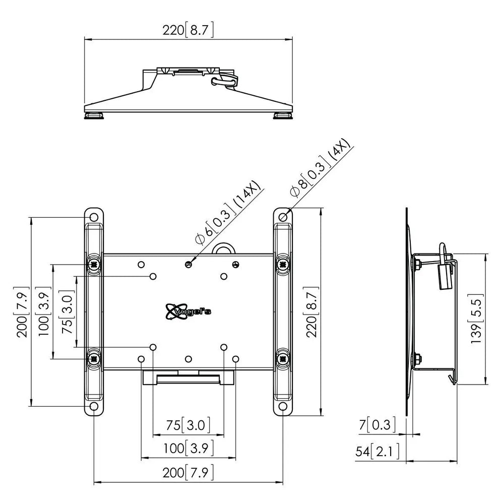 Soporte de pared VOGELS PFW 7042100 para pantallas de 19» a 42» máx. 30Kg