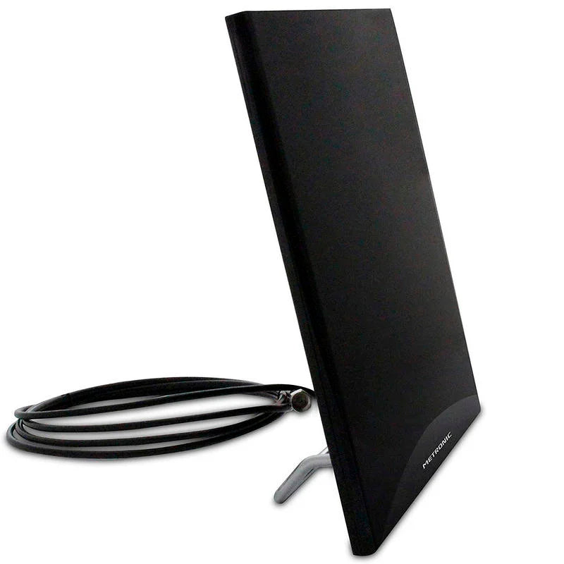 Antena Interior Metronic 416975 Extraplana UHF HD con filtro 4G TDT-TDT T2 Negra