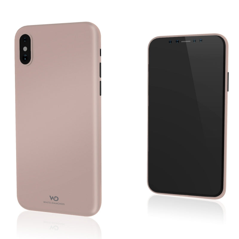 Funda White Diamonds Iced para Apple iPhone Xs/X oro rosa.