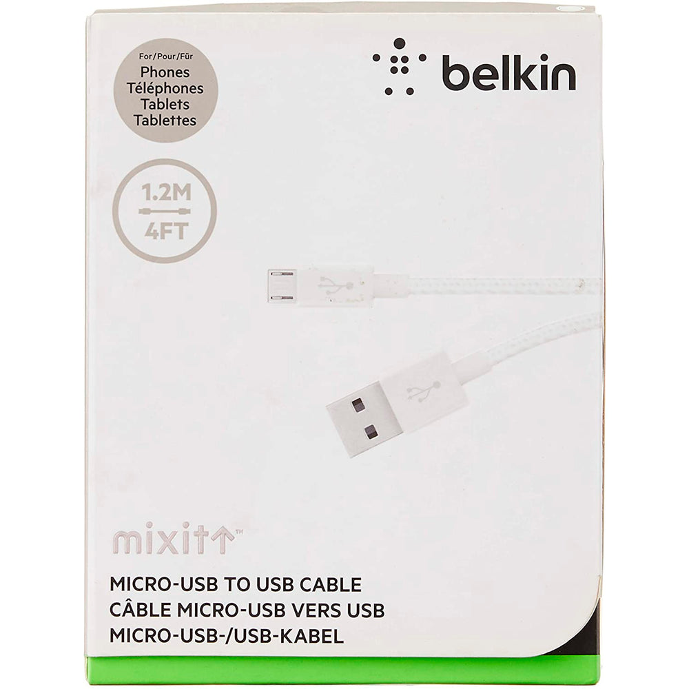 Belkin MIXIT Cable Micro-USB a USB 1,2m blanco.