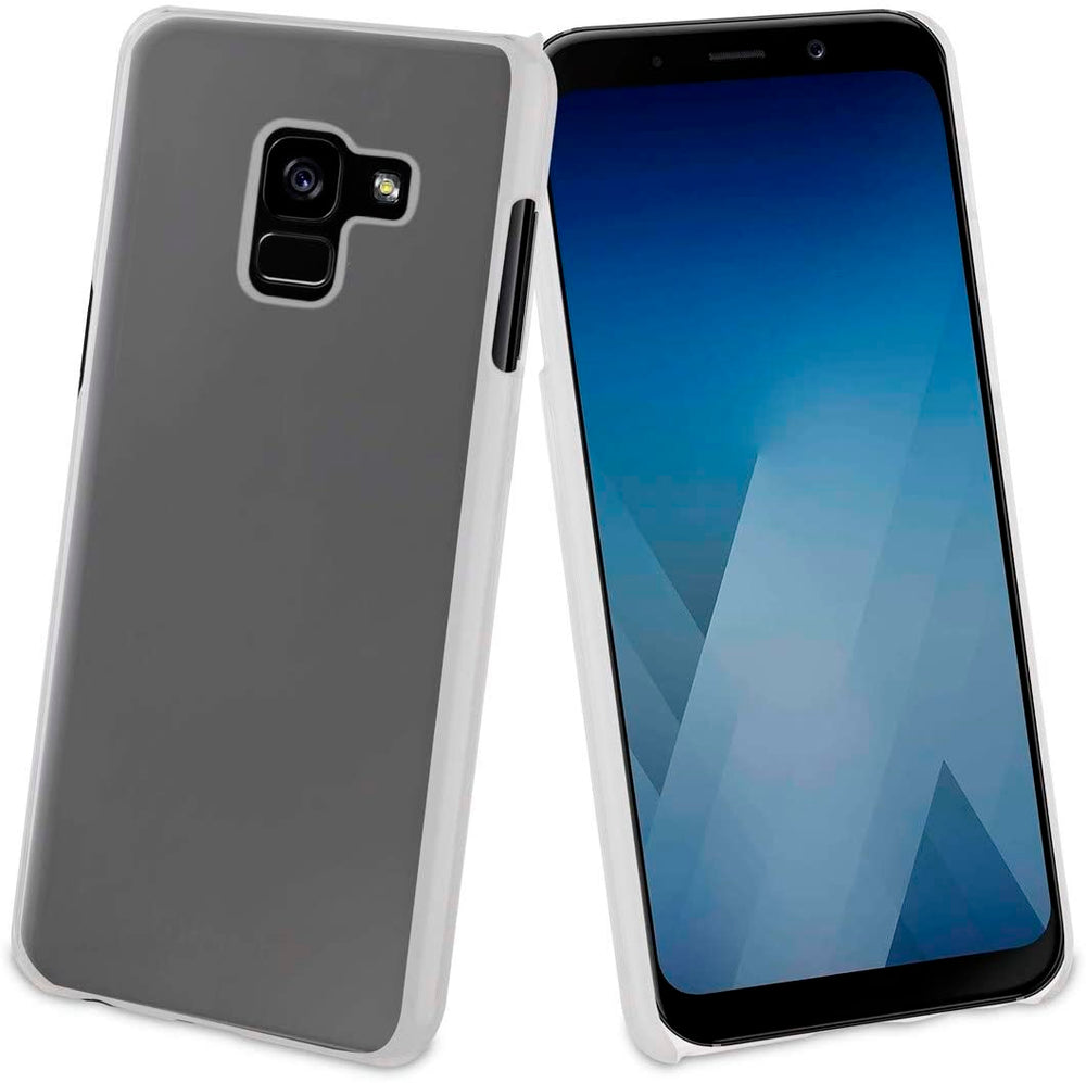 Pack Muvit Carcasa Samsung Galaxy A8 2018 Protector Pantalla Vidrio Templado.