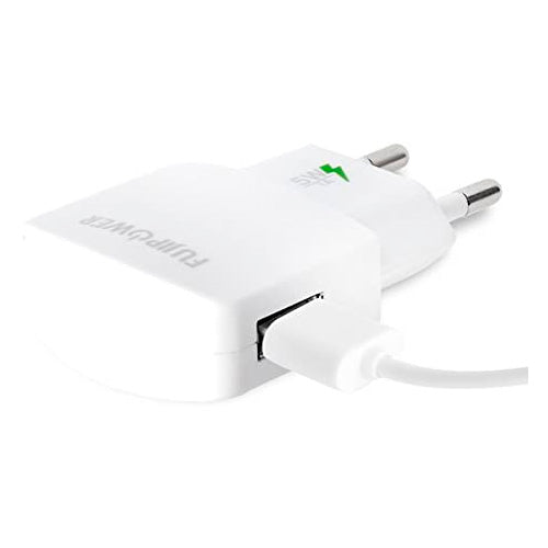 Mini Transformador Fujipower FUMT001 USB 1A sin cable blanco.