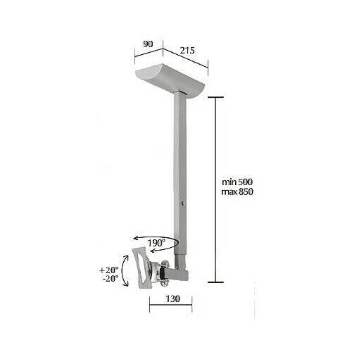 Soporte techo para TV HisolutionV200 VESA 50/75/100/200×100 De 10»-30» Máx.30kg