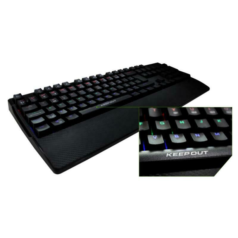 Teclado Keep Out Gaming Mecánico F115 Retroiluminado RGB Usado