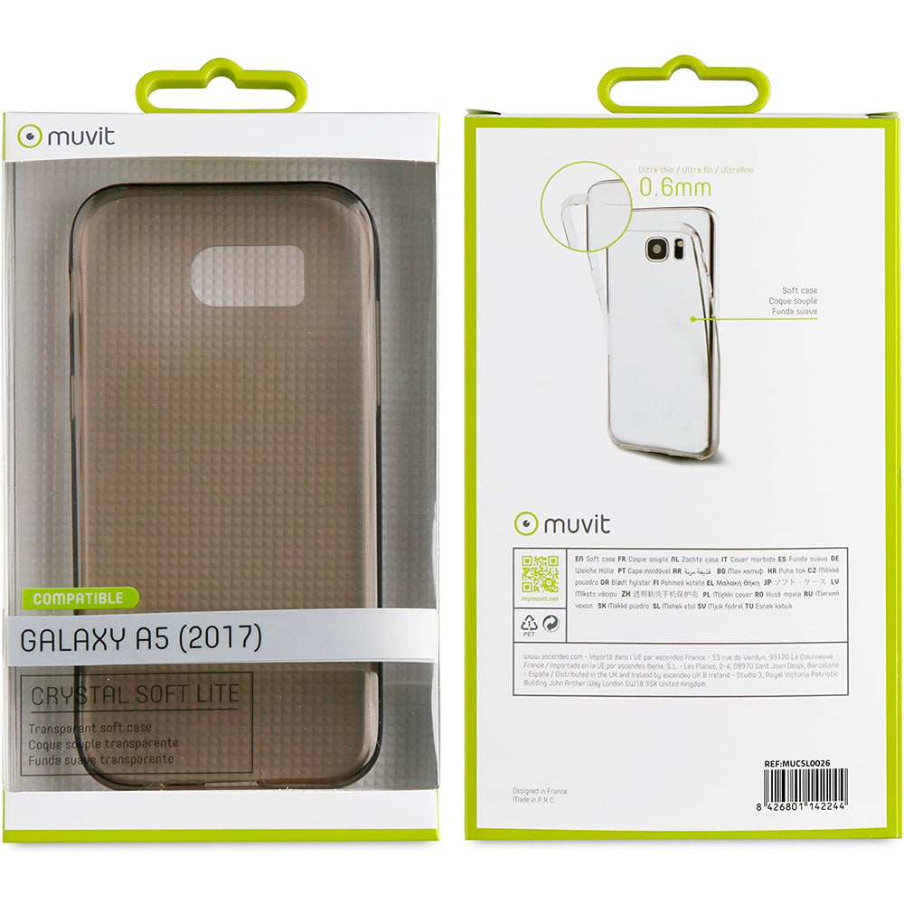 Funda Muvit Cristal Soft para Samsung Galaxy A5 2017 transparente.