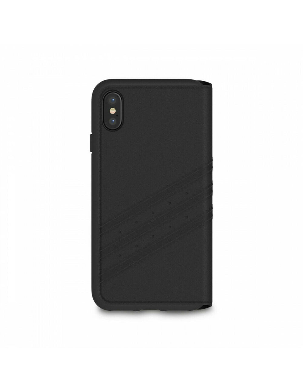 Funda Adidas para Apple iPhone XS/X Booklet negra/blanca.