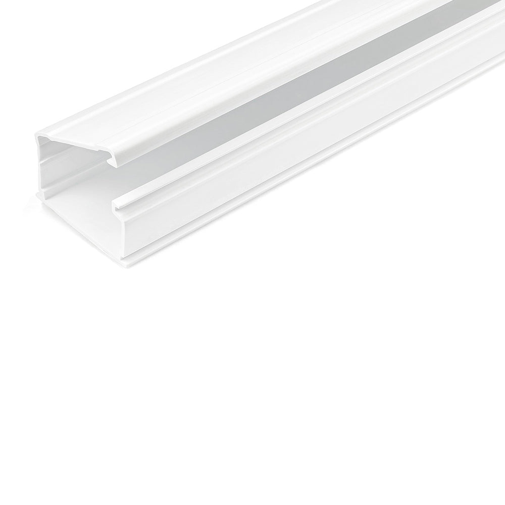Canaleta de Gestón de Cableado Sólido con Cinta Adhesiva y Tapa 45 mmx27 mm 1,8m