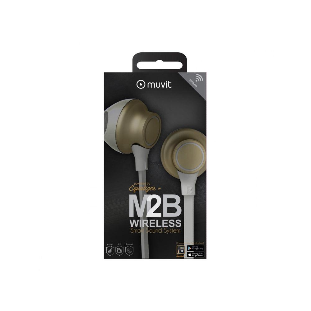 Auriculares Stereo Acero Wireless M2B muvit Oro (NUEVO)