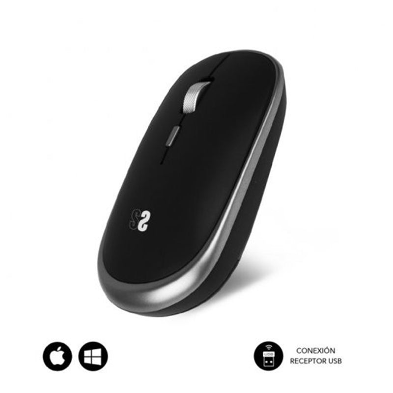Mini Ratón Subblim wireless gris espacial