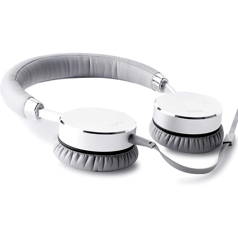 Cascos estéreo Puro PUCE006 con micrófono y On/Off color gris
