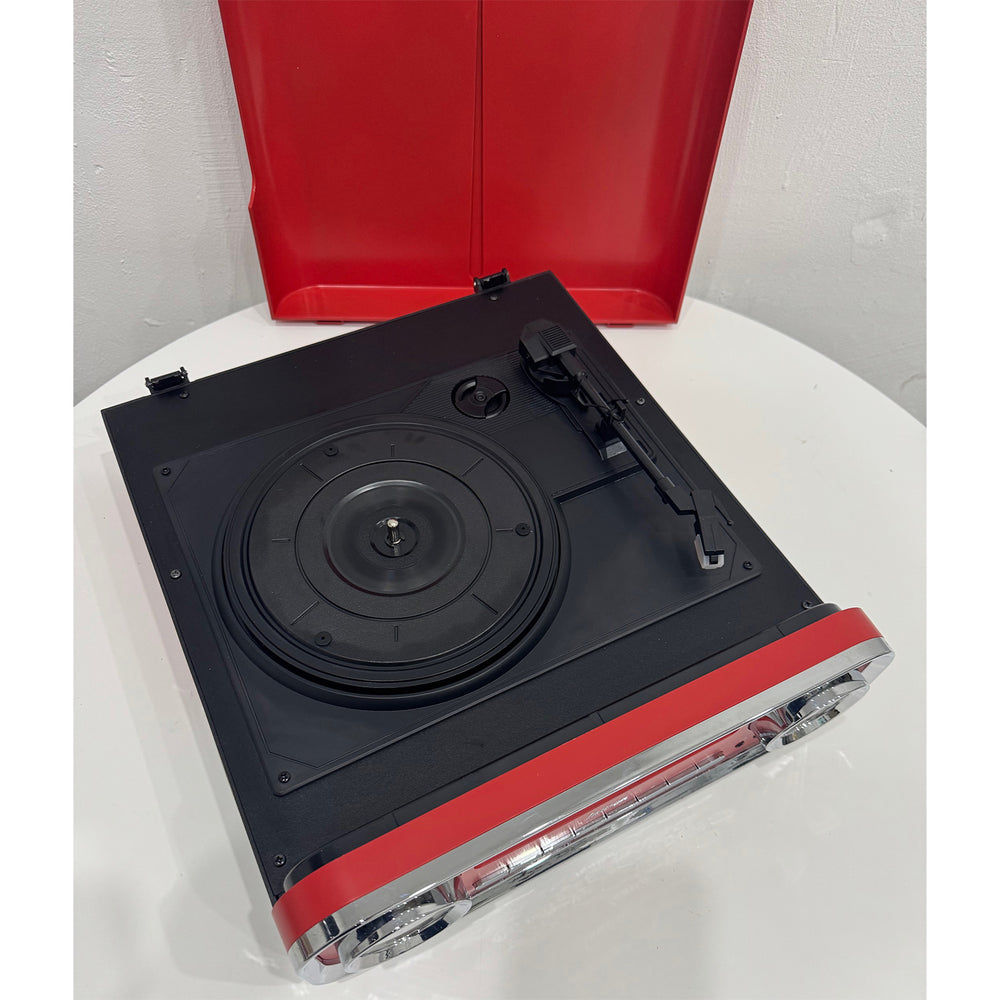Tocadiscos Lauson 01TT17 vintage BT USB grabación rojo Usado *Rota bisagra*