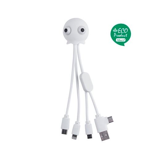 Adaptador multi conector Xoopar Jelly anti-stress blanco