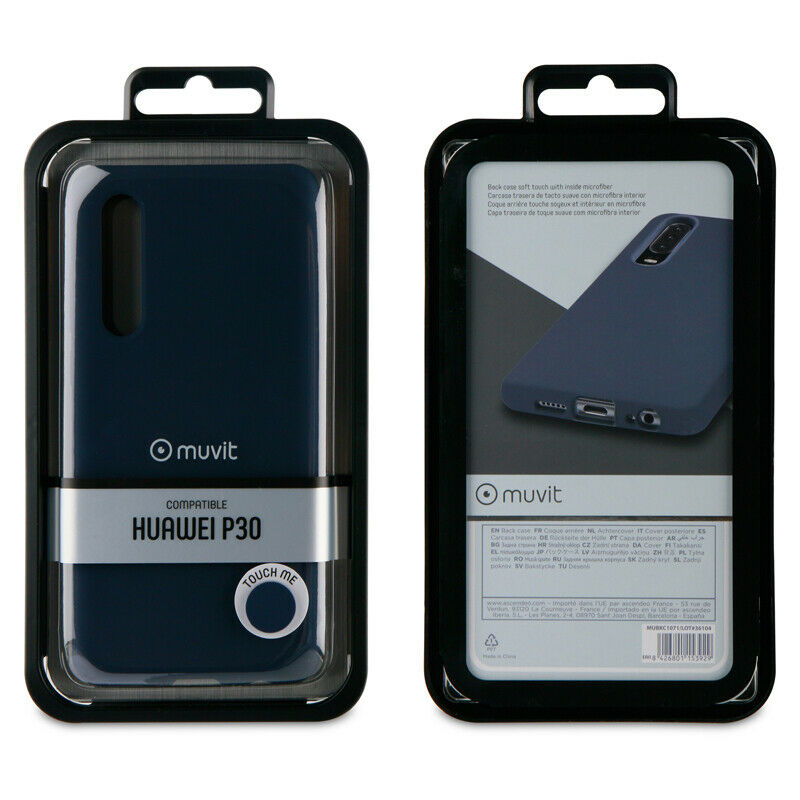 Funda muvit para Huawei P30 Liquid Edition Azul.