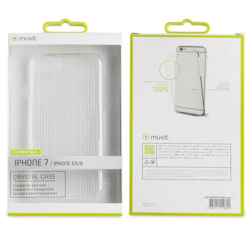 Funda Muvit Cristal para Apple iPhone 8/7/6S/6 transparente
