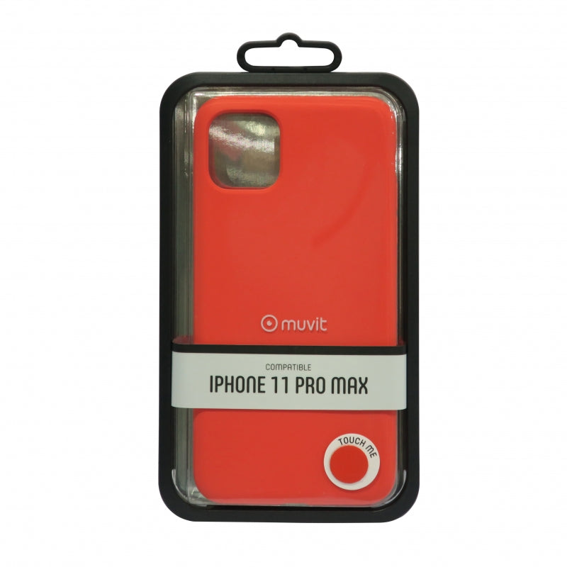 Carcasa muvit para Apple iPhone 11 Pro Max Liquid Edition coral red.