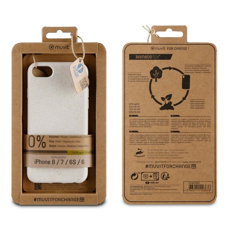 Funda Muvit for Change para Apple iPhone 8/7/6s/6 bambootek coton.