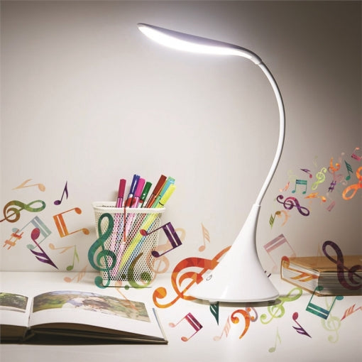 Lámpara inteligente Muvit LED inalámbrica de sobremesa con altavoz
