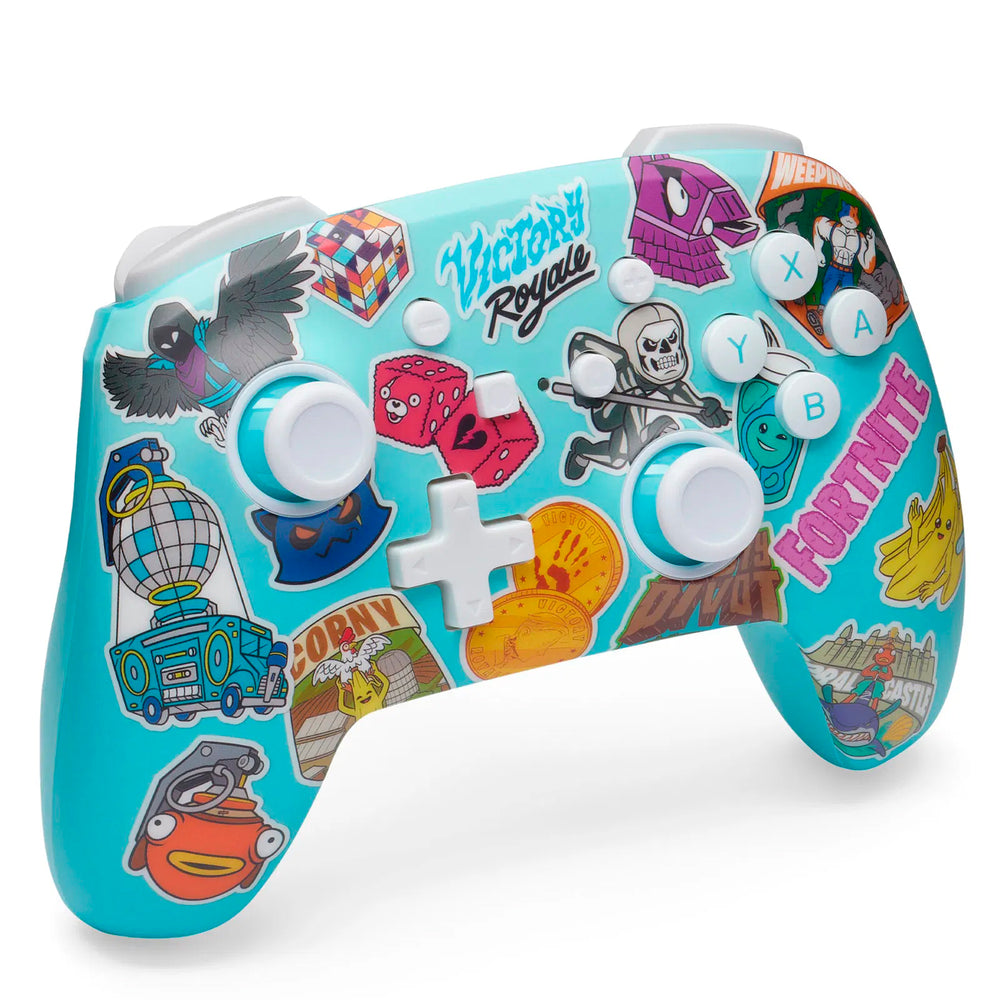 Mando inalámbrico mejorado POWERA para Nintendo Switch Fortnite Sticker Usado