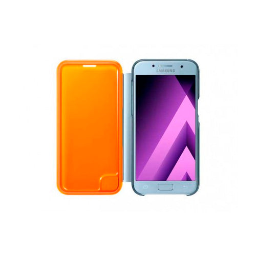 Funda original Samsung Neon Flip Cover para Samsung Galaxy A3 (2017) color azul
