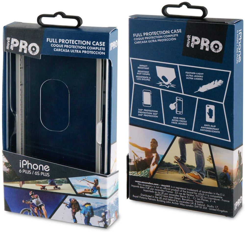 Carcasa Muvit Pro Tipo Bumper para Apple iPhone 6+/6S + Negro.
