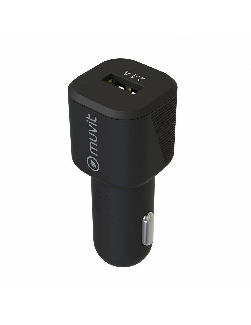 Pack Muvit for Change Cargador coche USB 12W + Cable Tipo C 3A 1,2m negro
