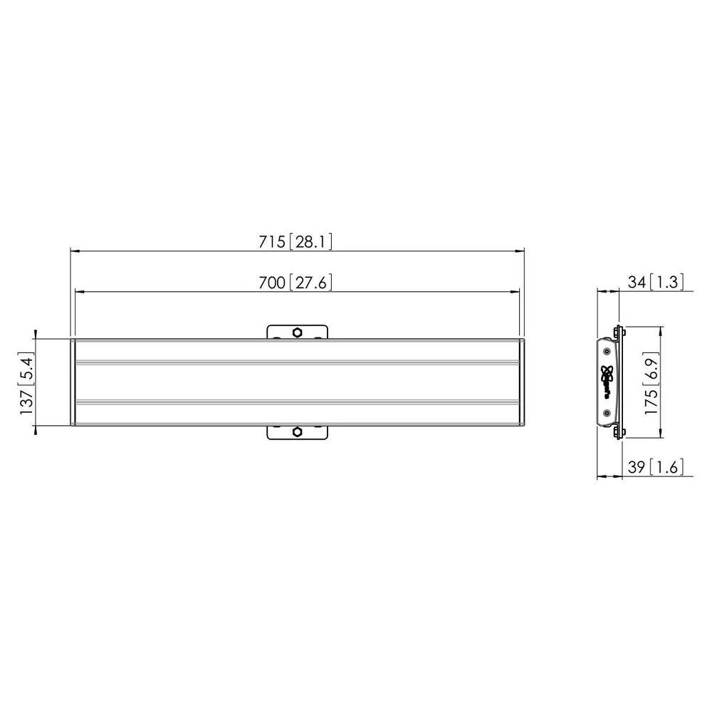 Barra de montaje VOGELS PFB 3407 para pantalla plana con máx. 80Kg