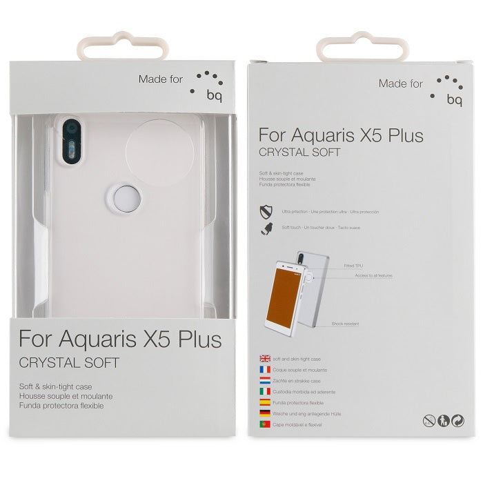 Funda Muvit para BQ Cristal Soft para BQ Aquaris X5 Plus transparente