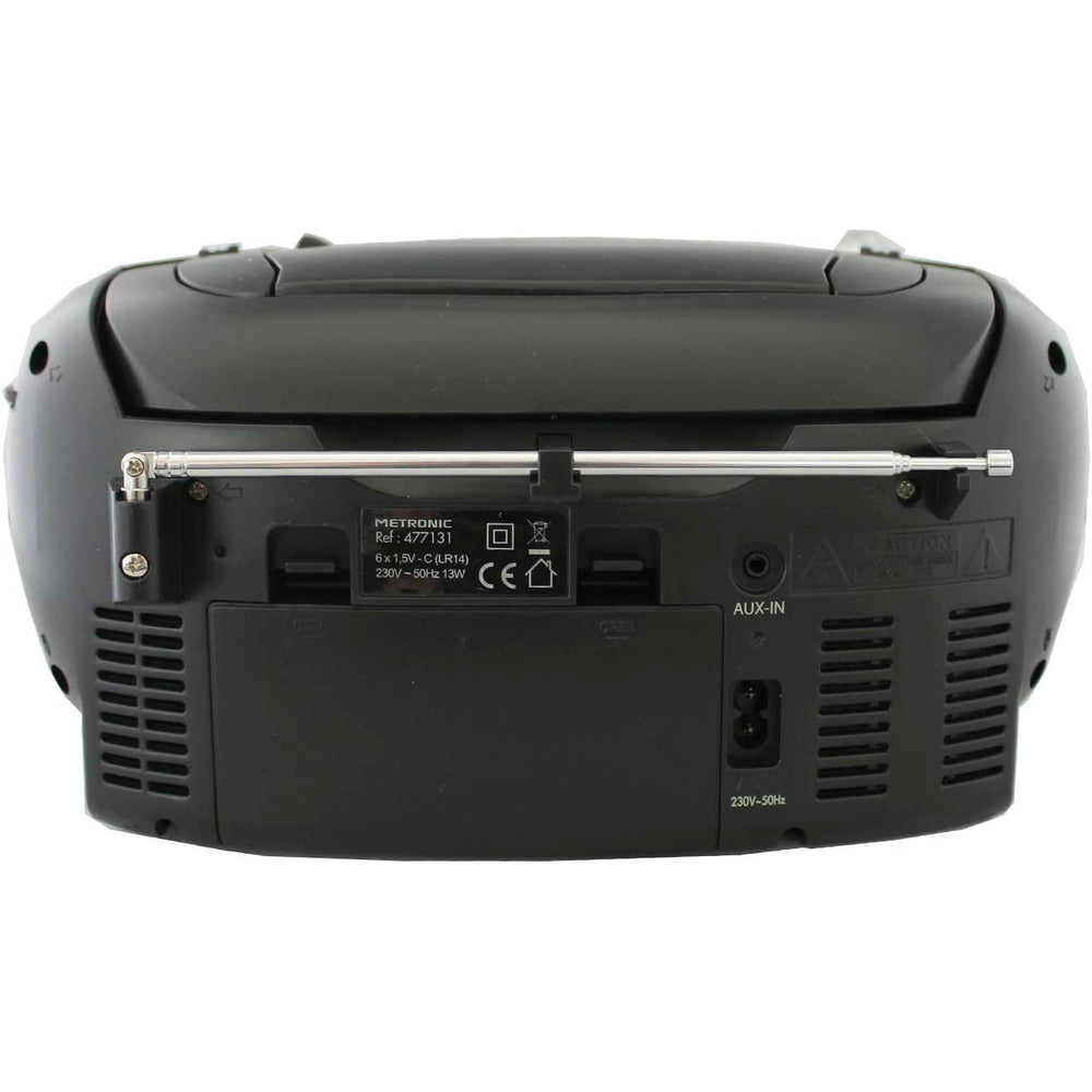 Radio Metronic 477131 Radio CD con Cassete MP3 Negro