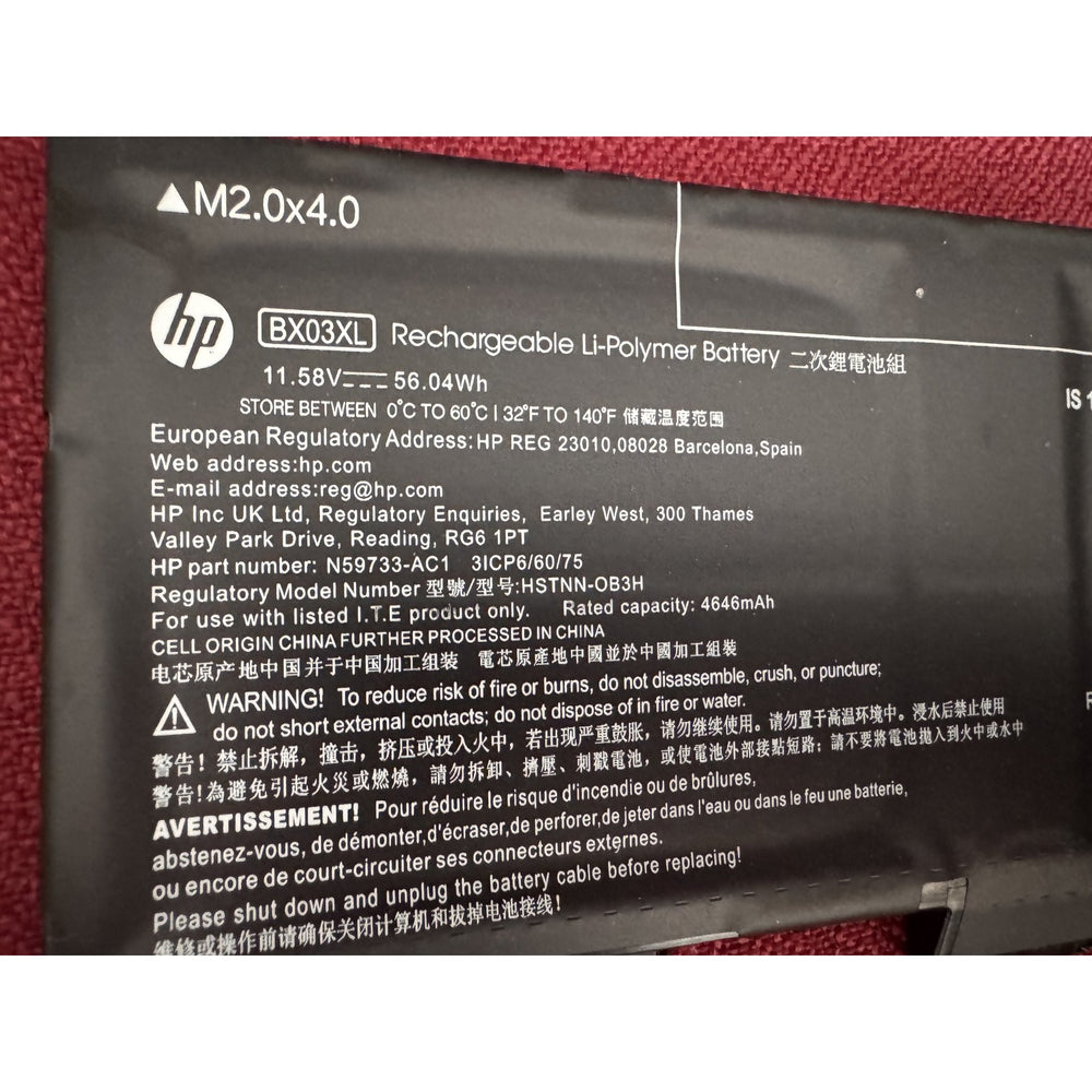 Batería Original HP BX03XL 56Wh 11,58V N59787-005 para EliteBook G11