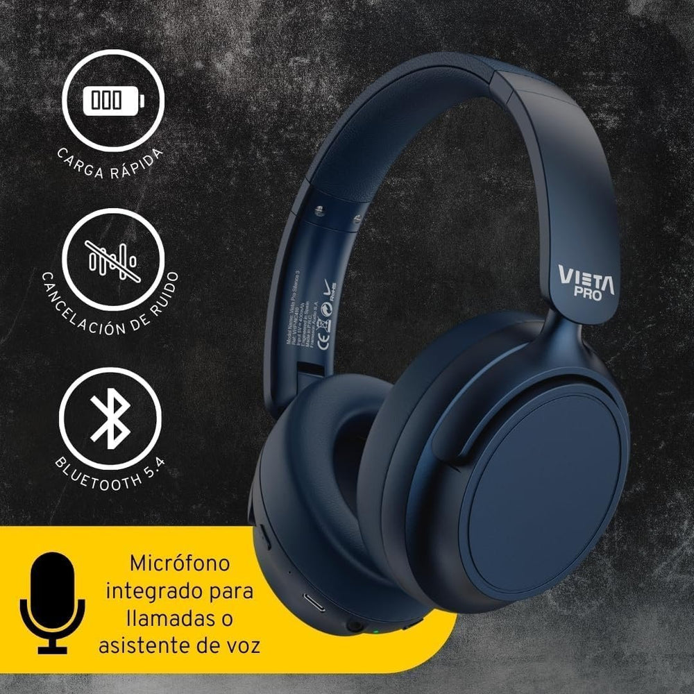 Auriculares inalámbricos Vieta Pro Silence 3 Noise Cancelling Azul Usado