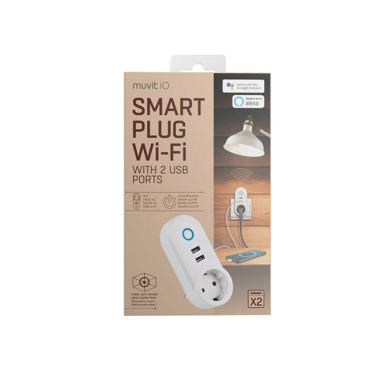Enchufe inteligente Muvit Wifi con 2 USB (NUEVO)