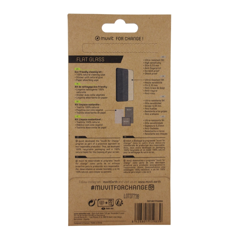 Protector de pantalla Muvit for Change para Samsung Galaxy A71 vidrio templado