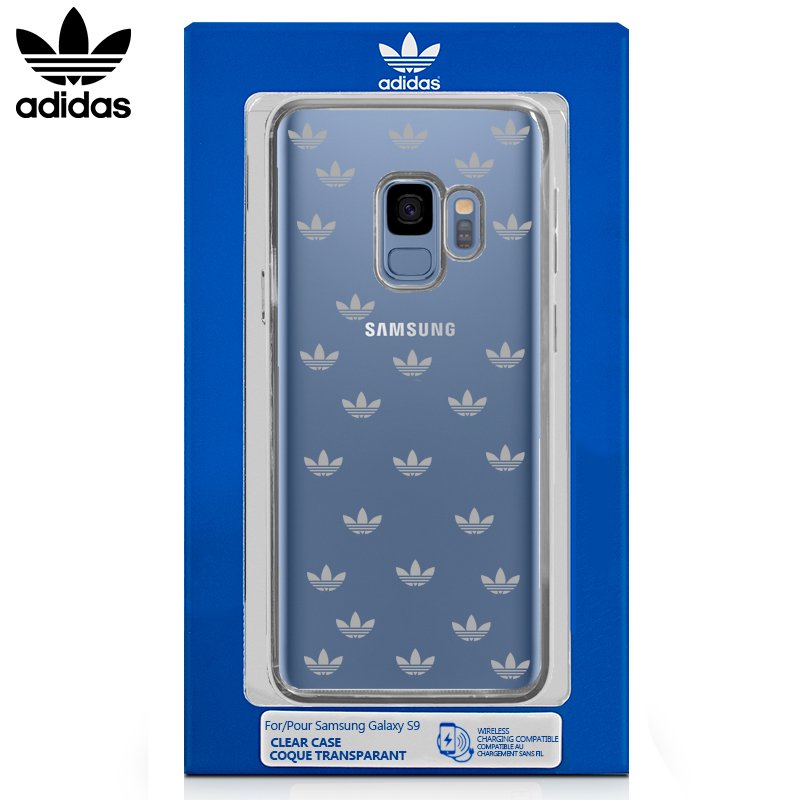 Funda Licencia Adidas para Samsung G960 Galaxy S9 Transparente Plata.
