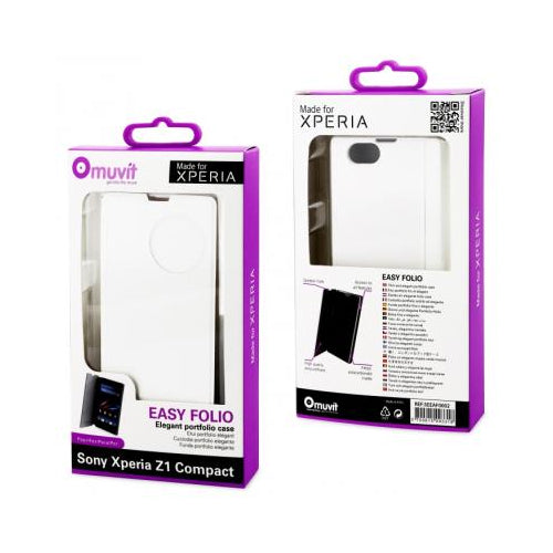 Funda Folio Made For Xperia para Sony Xperia Z1 Compact Blanco.