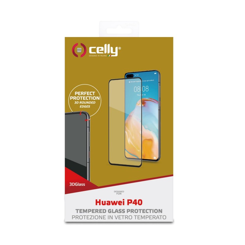 Protector Celly para Huawei P40 Vidrio Cristal Templado 3D
