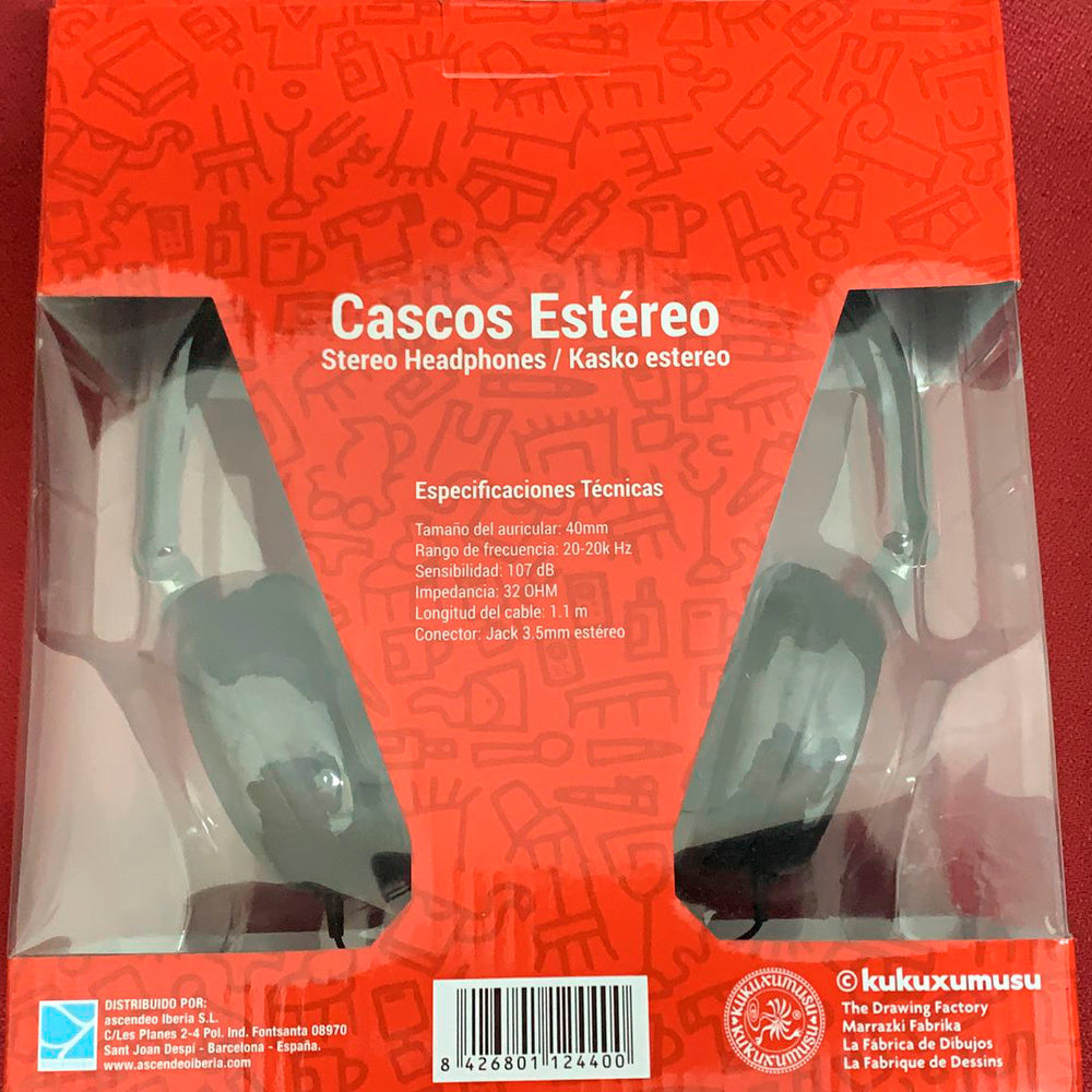 Cascos Estéreo Kukuxumusu Copa 3.5mm