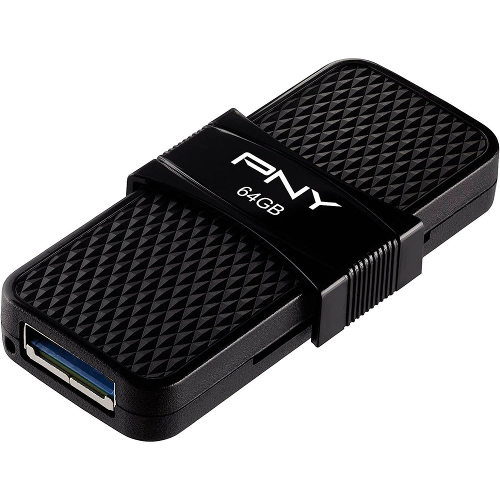 Unidad flash PNY Duo Link OTG USB 3.1 tipo C de 64 GB negro