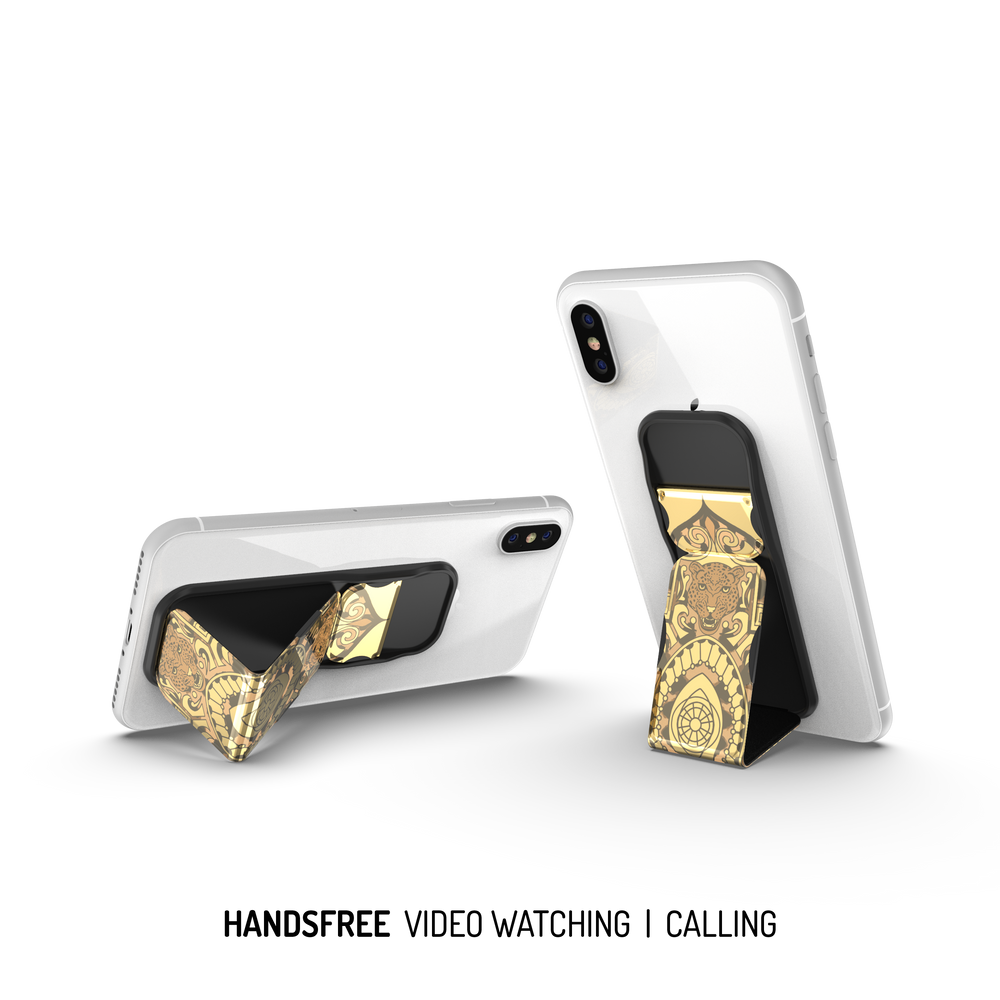 Clckr Grip Band – Soporte universal para smartphone Negro/Dorado FW19 Talla S.