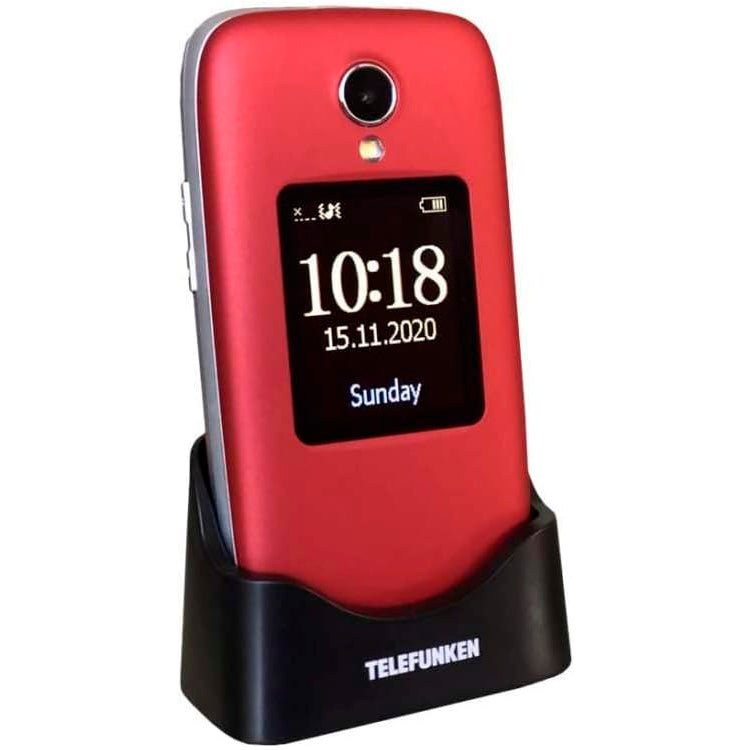 Teléfono Móvil Telefunken Libre S560 para Personas Mayores Rojo