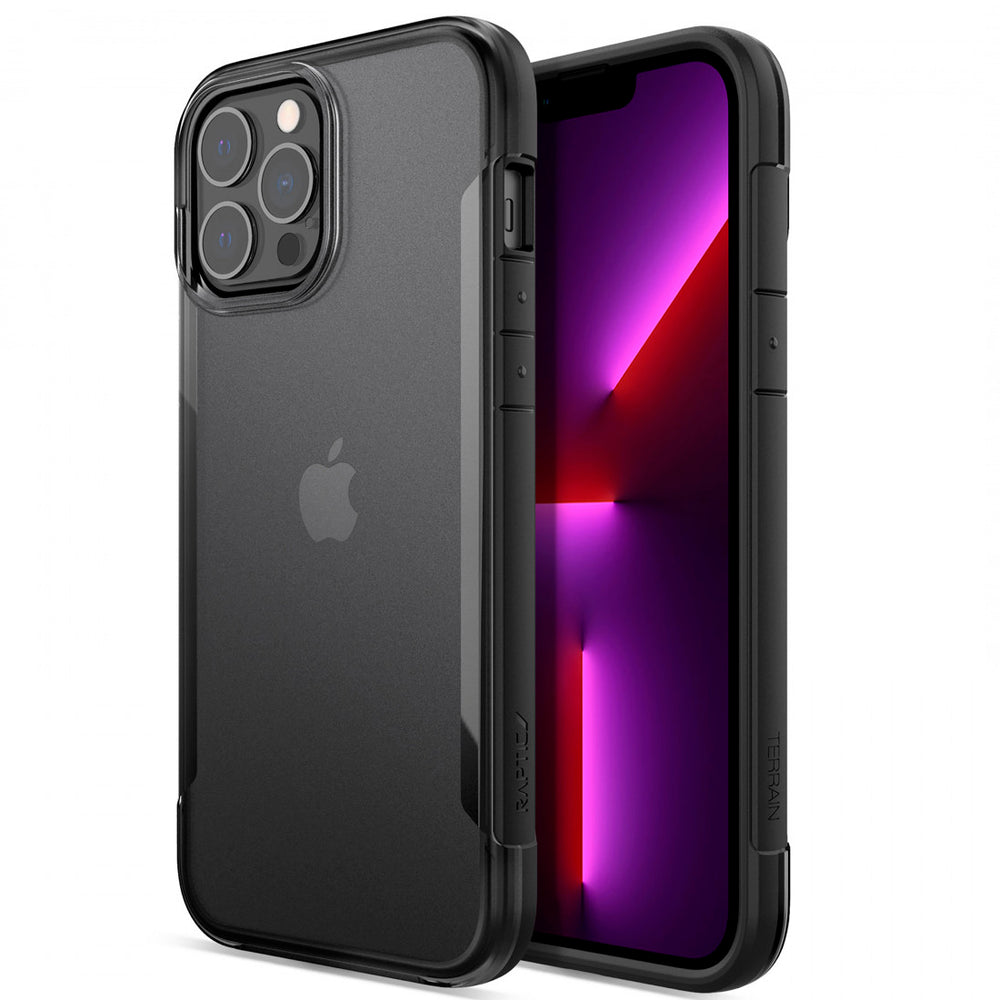Funda Raptic Terrain para Apple iPhone 13 Pro Max negra/transparente