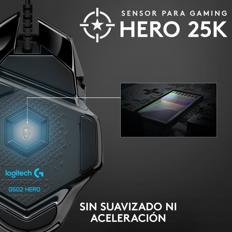 Logitech G502 Hero Ratón Gaming 25600DPI Usado